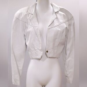 TWIN'S | Vintage White Leather Jacket